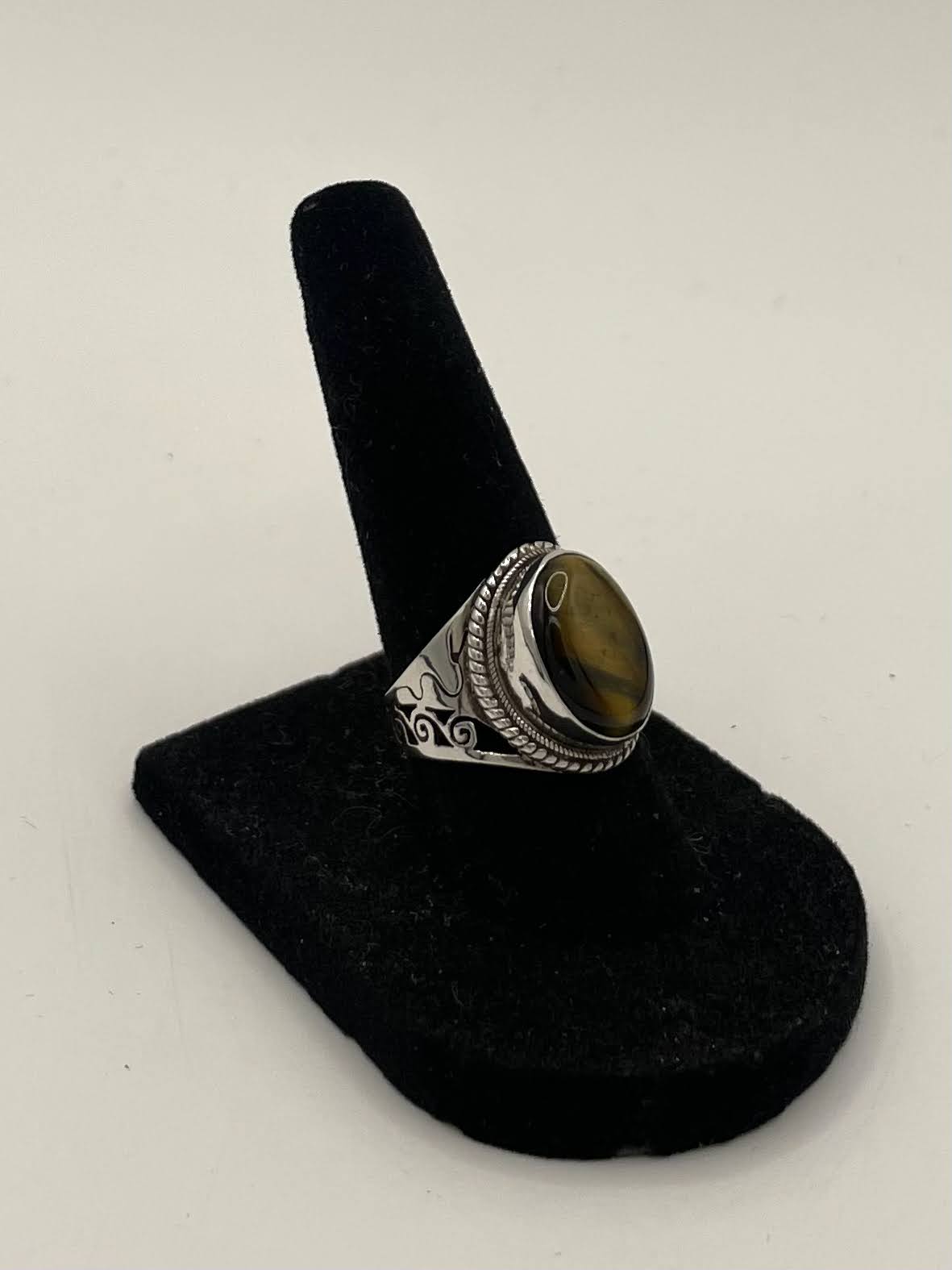 Tigers Eye Silver Ring