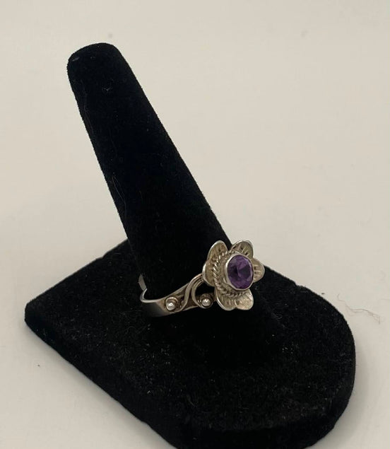 Amethyst Silver Ring