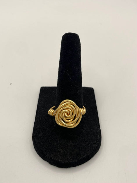 Wire Wrapped Rose Ring