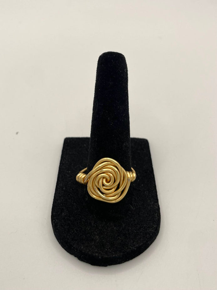 Wire Wrapped Rose Ring