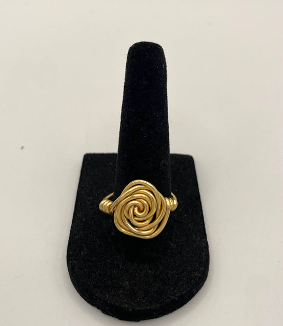 Wire Wrapped Rose Ring
