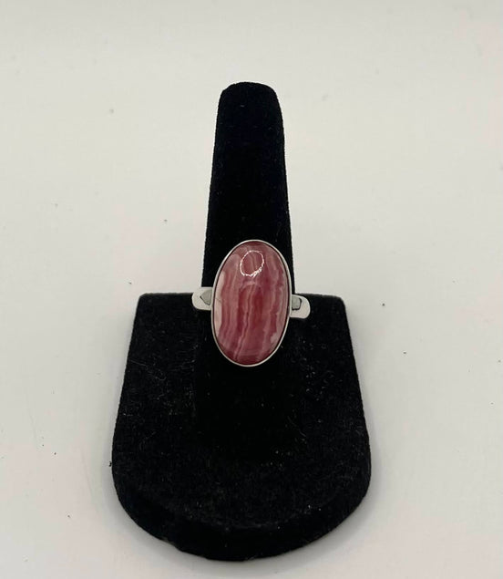 Rhodochorite Silver Ring