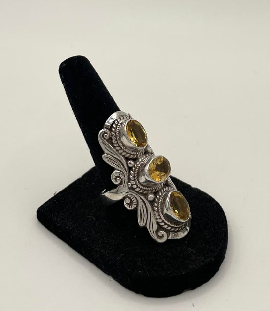Citrine Silver Ring