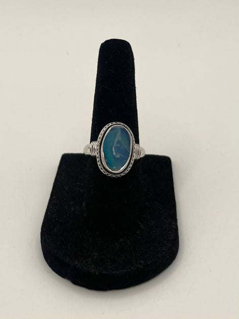 Opal Silver Ring