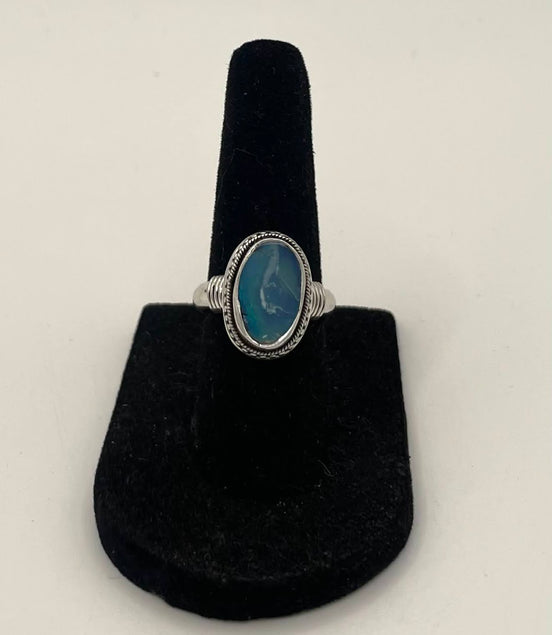 Opal Silver Ring