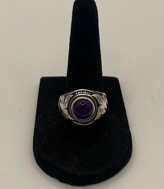 Amethyst Silver Ring