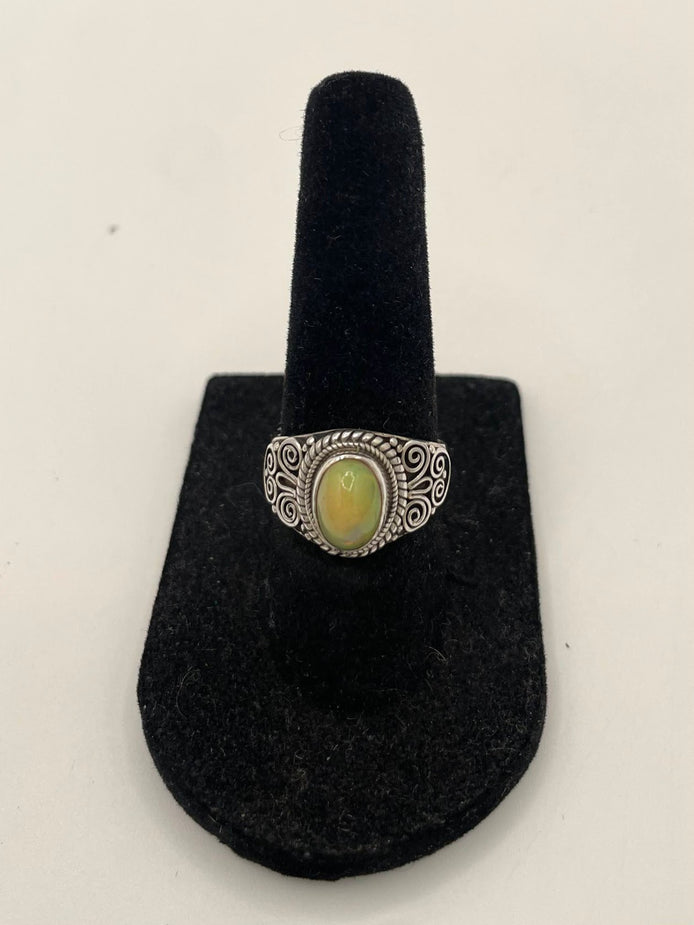 Opal Silver Ring