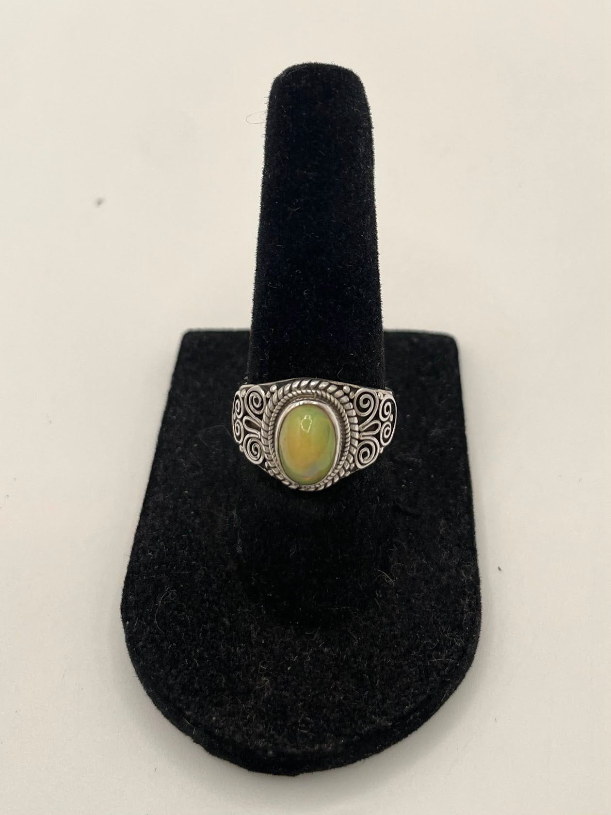 Opal Silver Ring