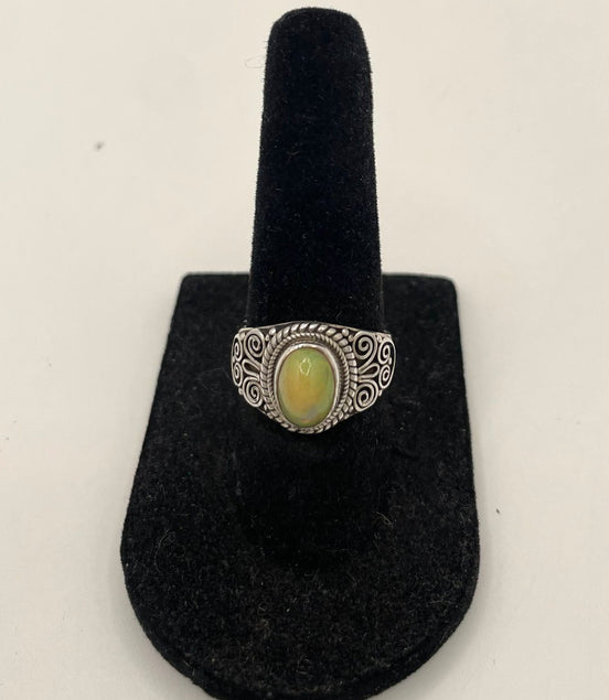 Opal Silver Ring