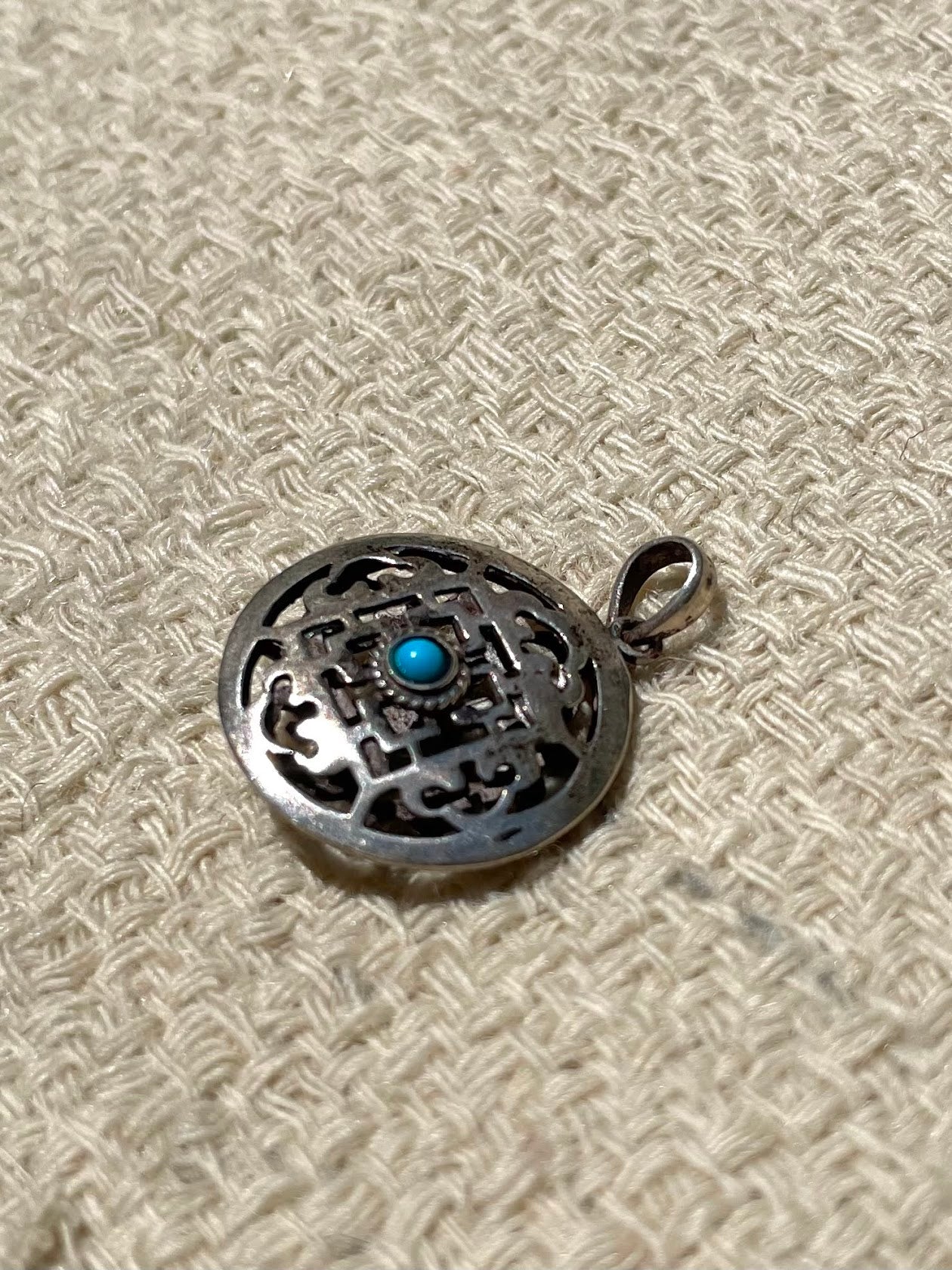 Turquoise and Coral Silver Ring
