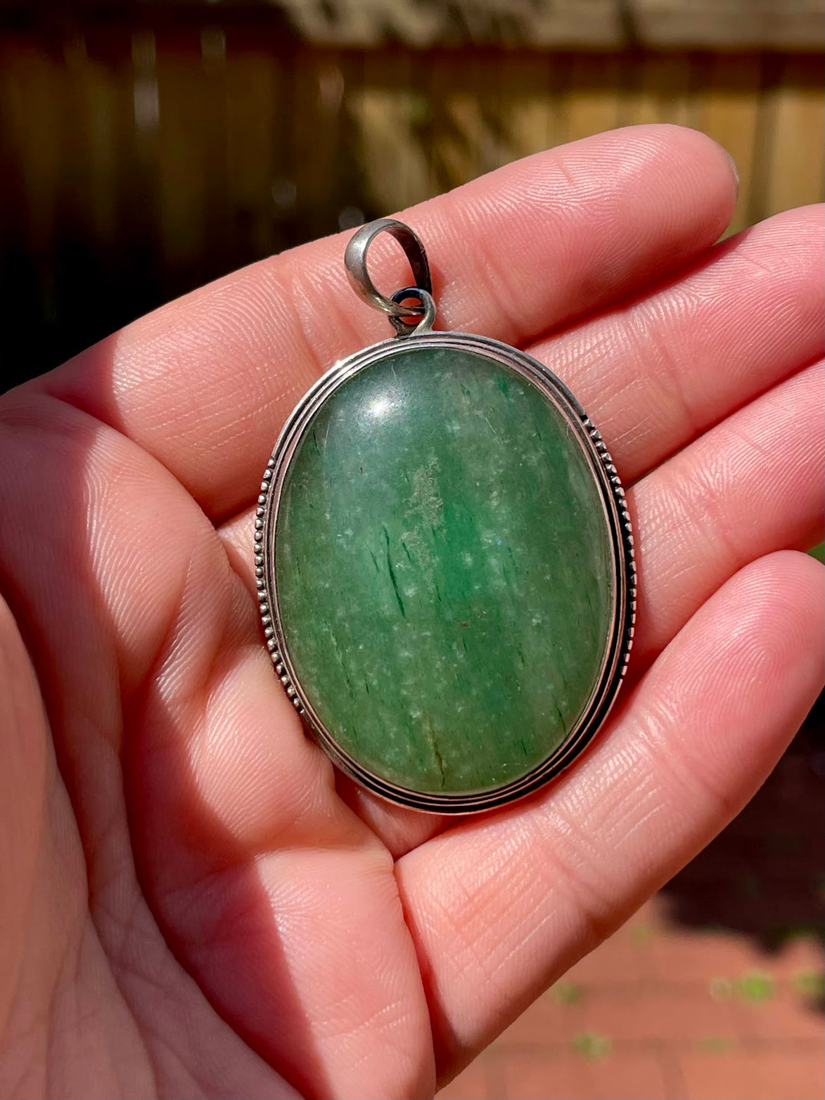 Jade Silver Pendant