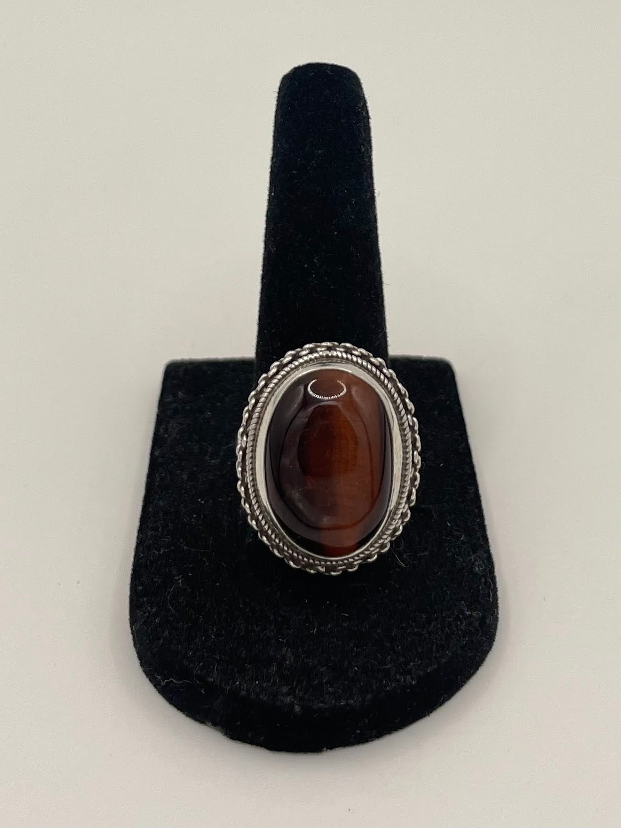 Tigers Eye Silver Ring