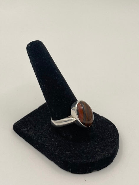 Tigers Eye Silver Ring