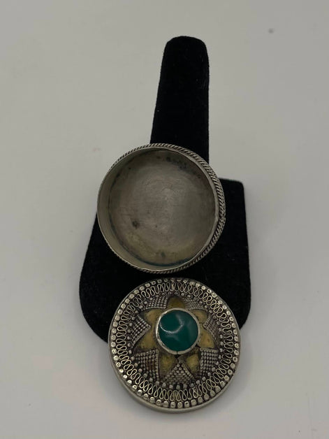 Antique Afghan Jade Silver Ring