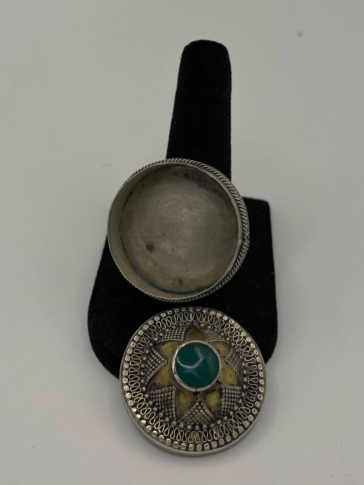 Antique Afghan Jade Silver Ring