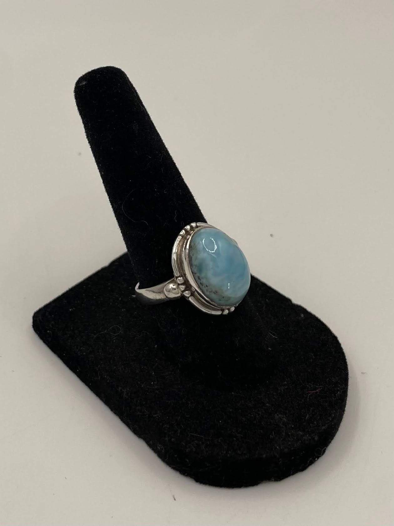 Larimar Silver Ring