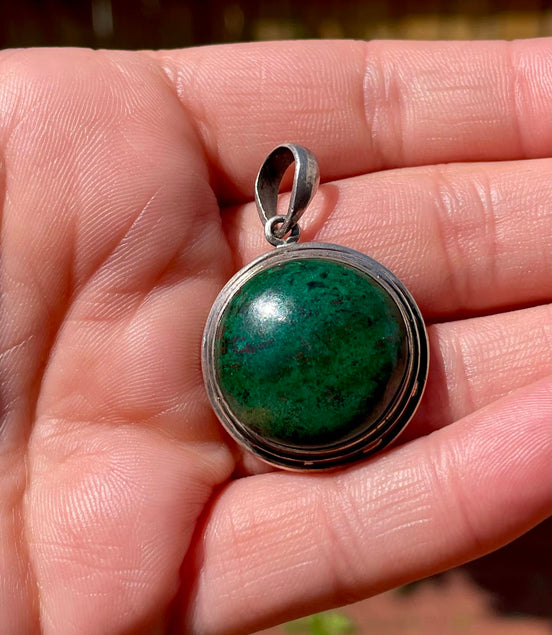 Bloodstone Silver Pendant
