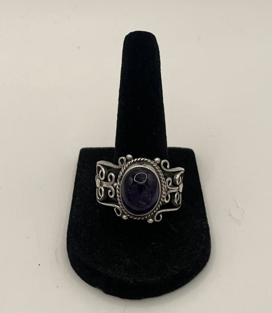 Amethyst Silver Ring