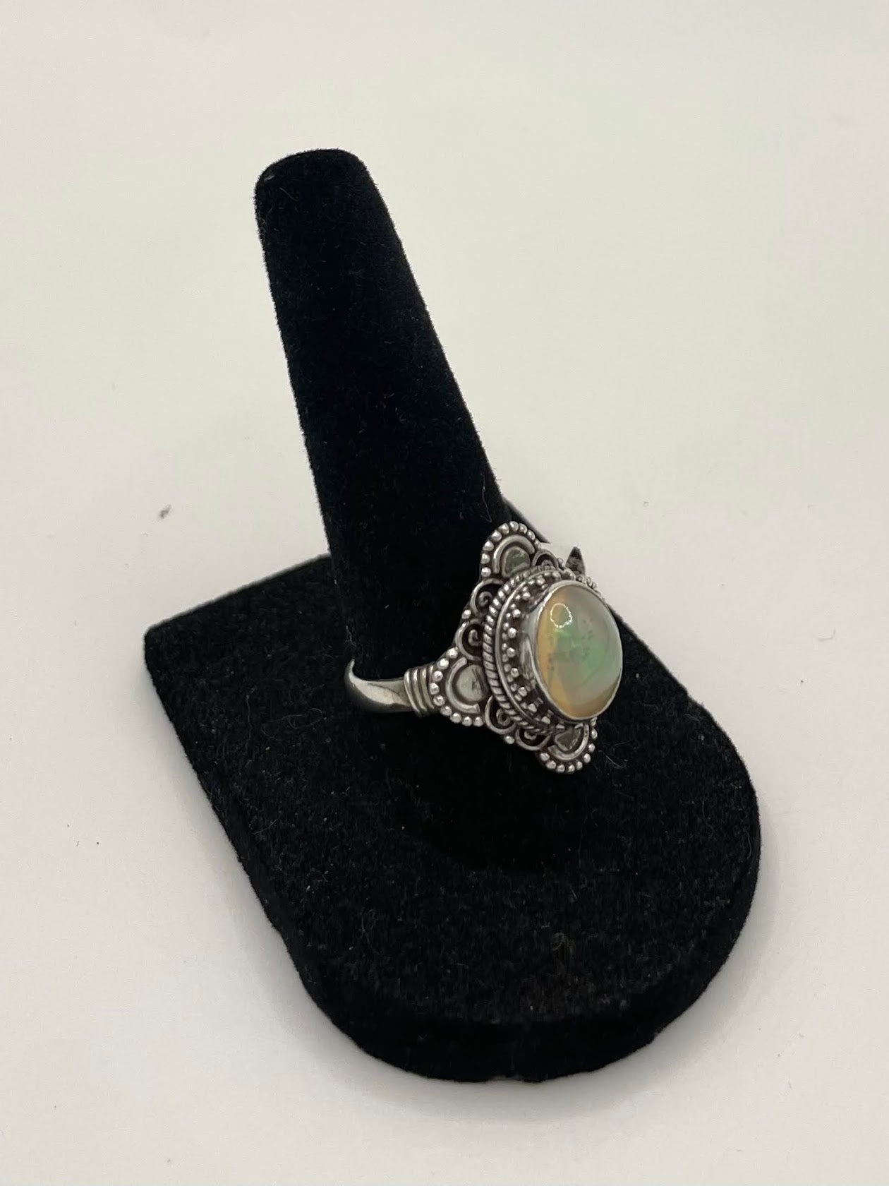 Opal Silver Ring
