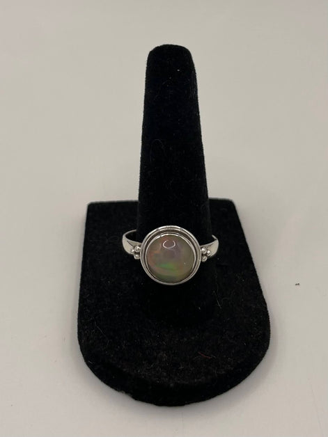 Opal Silver Ring