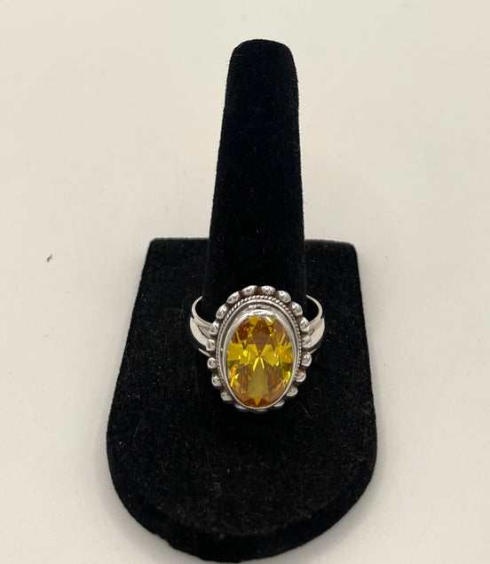 Citrine Silver Ring