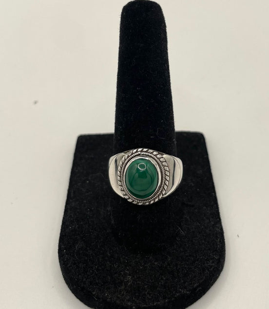 Malachite Silver Ring