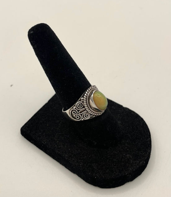 Opal Silver Ring