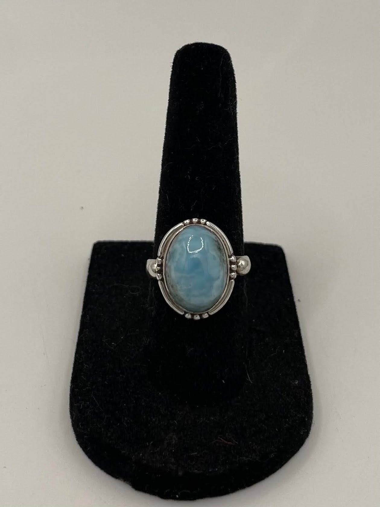 Larimar Silver Ring