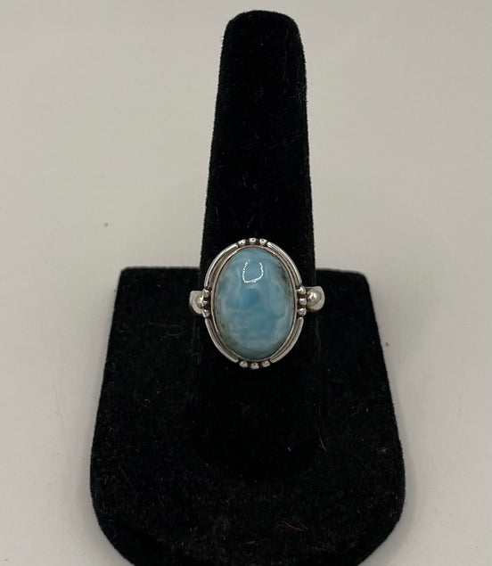 Larimar Silver Ring